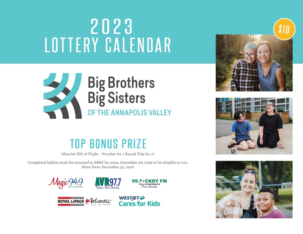 Lottery Calendar 2025 Big Brothers Big Sisters of the Annapolis Valley